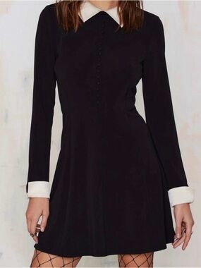 Nasty Gal Black Au Pair dress